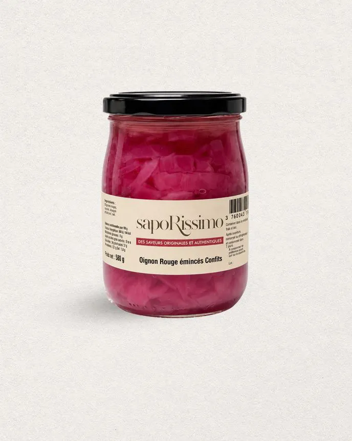OIGNONS ROUGE &Eacute;MINC&Eacute;S 580g