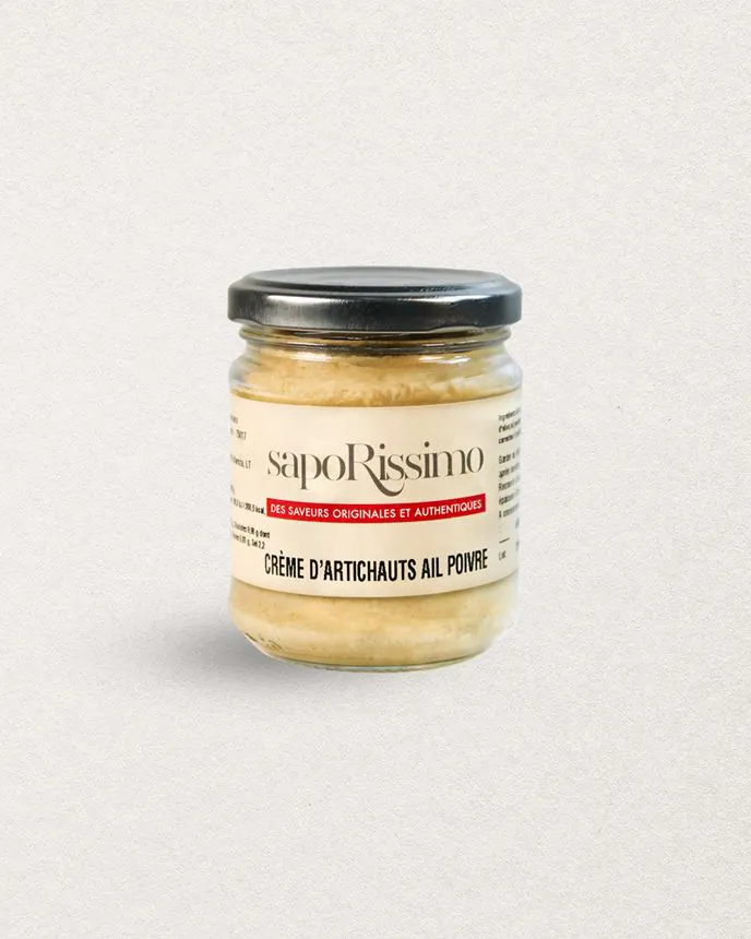 CRÈME D'ARTICHAUTS,AIL,POIVRE